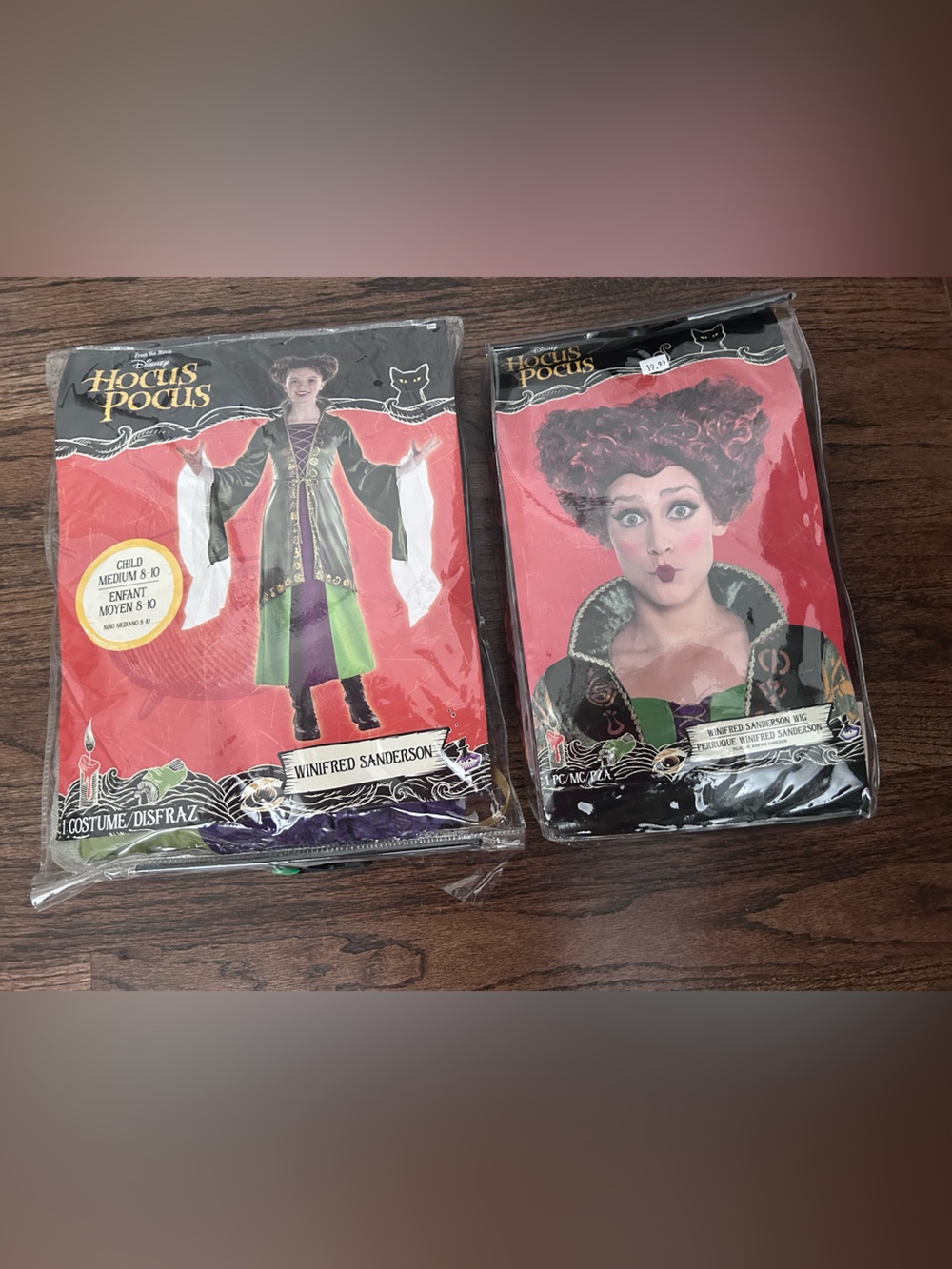Disney Winifred Sanderson Kids Costume and Wig in Green, Purple & Black